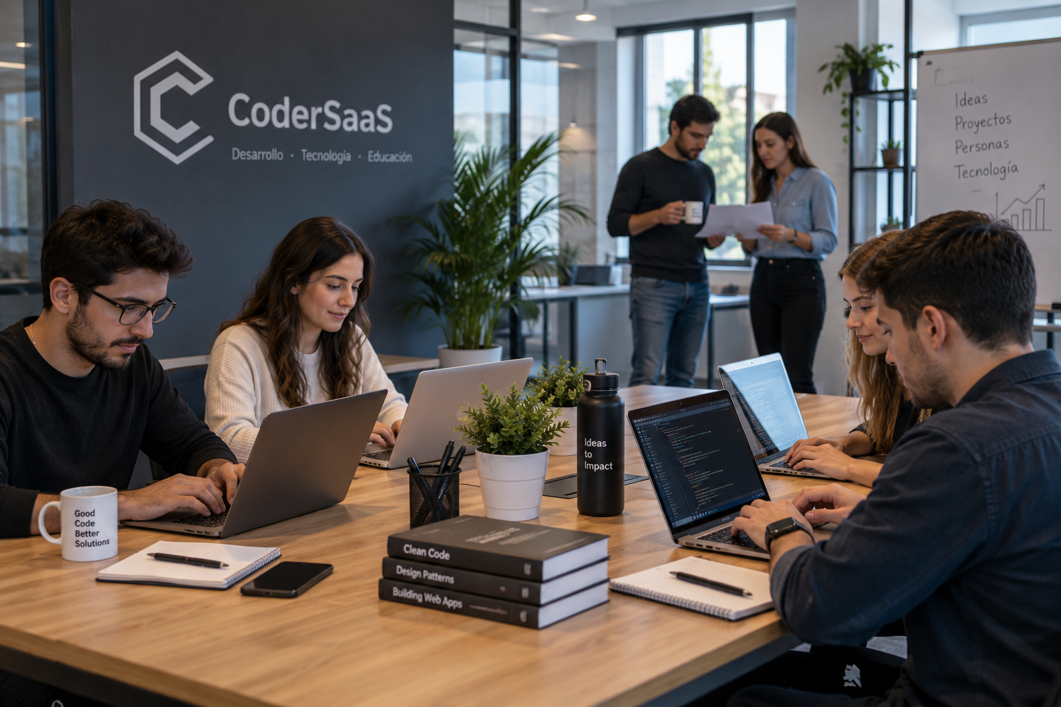 Equipo de CoderSaaS desarrollando soluciones tecnológicas